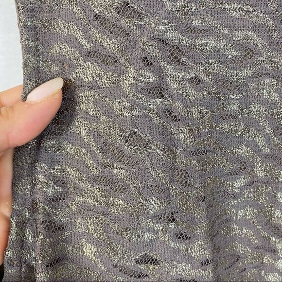 Banana‎ Republic Lace Cut Out Animal Print Blouse - Picture 7 of 8